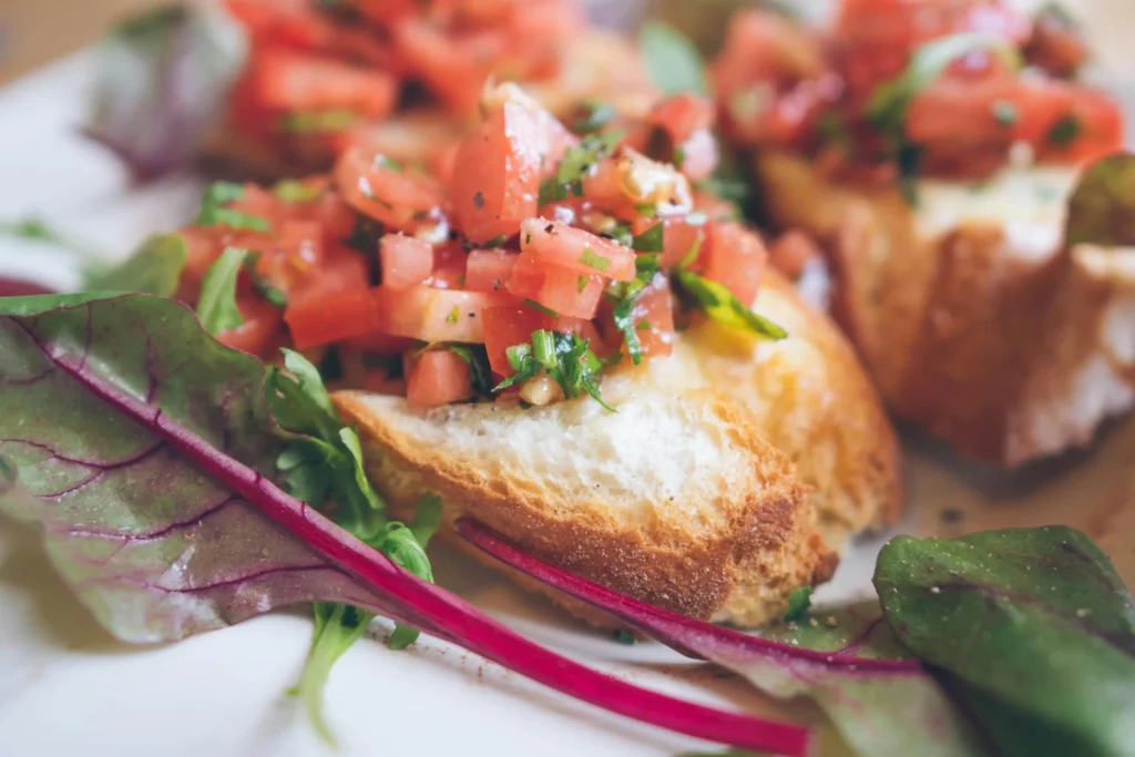 Italiaanse toast in Italië met paprika