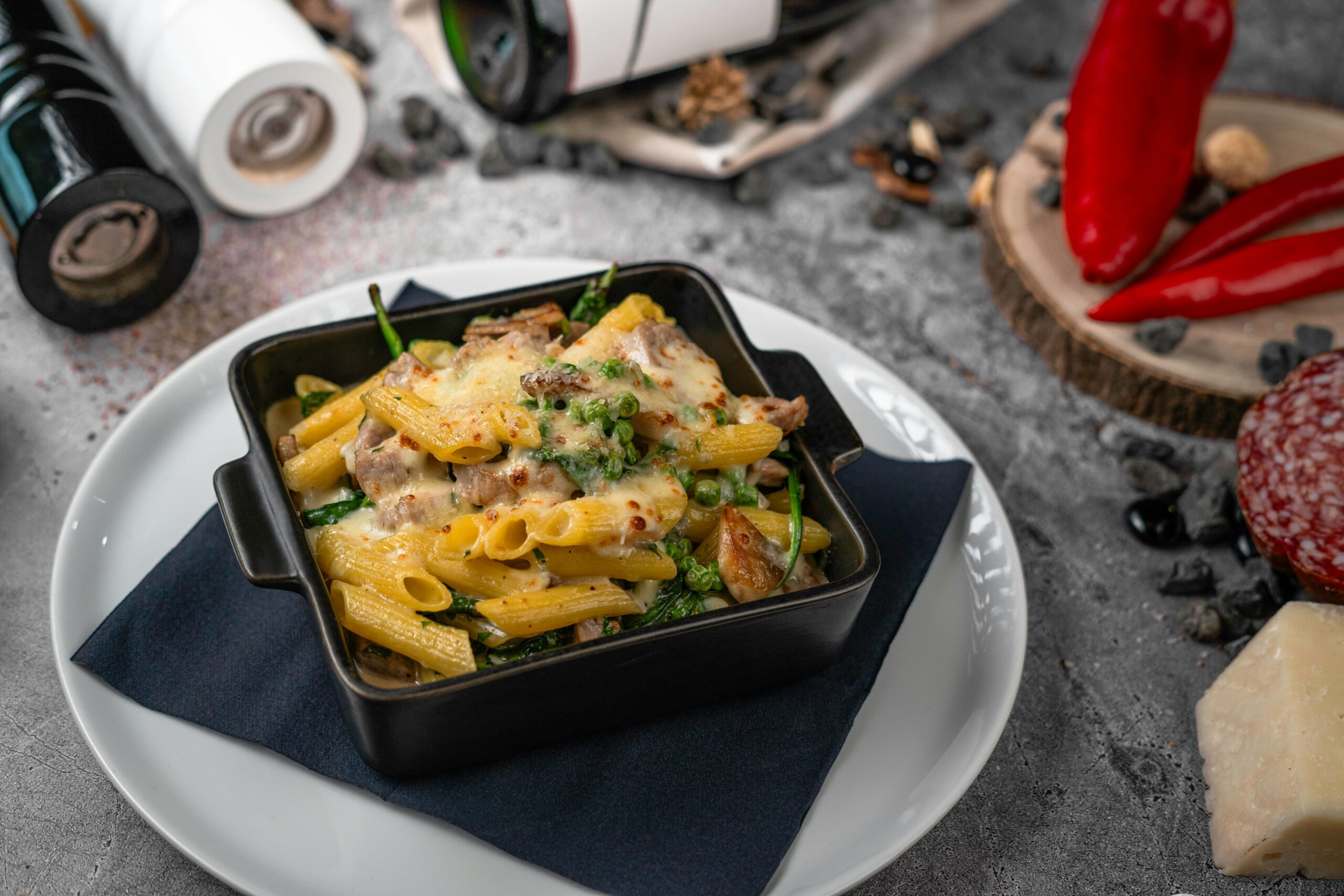 pasta met citroen en courgette