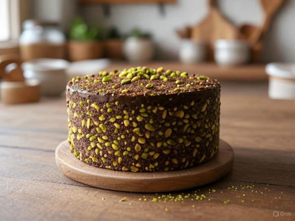 glutenvrije taart met pistache chocola